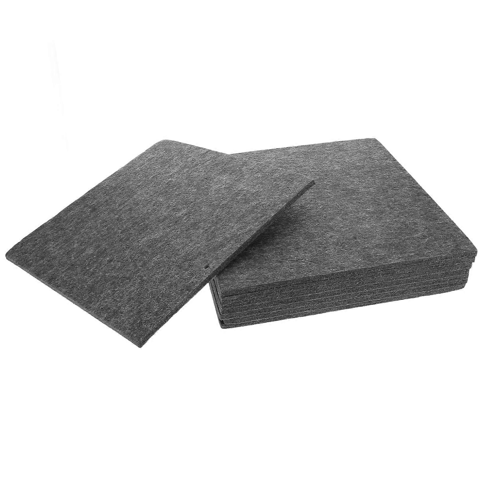 8Piece Black Cork Felt Board Set, Grey Wall Panels with Pins, Felt Bulletin Board Tiles for Teaching and Display.