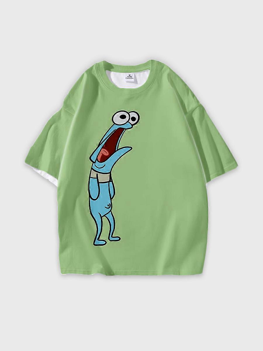 T-shirt round neck Anime Pattern loose short sleeve D1421