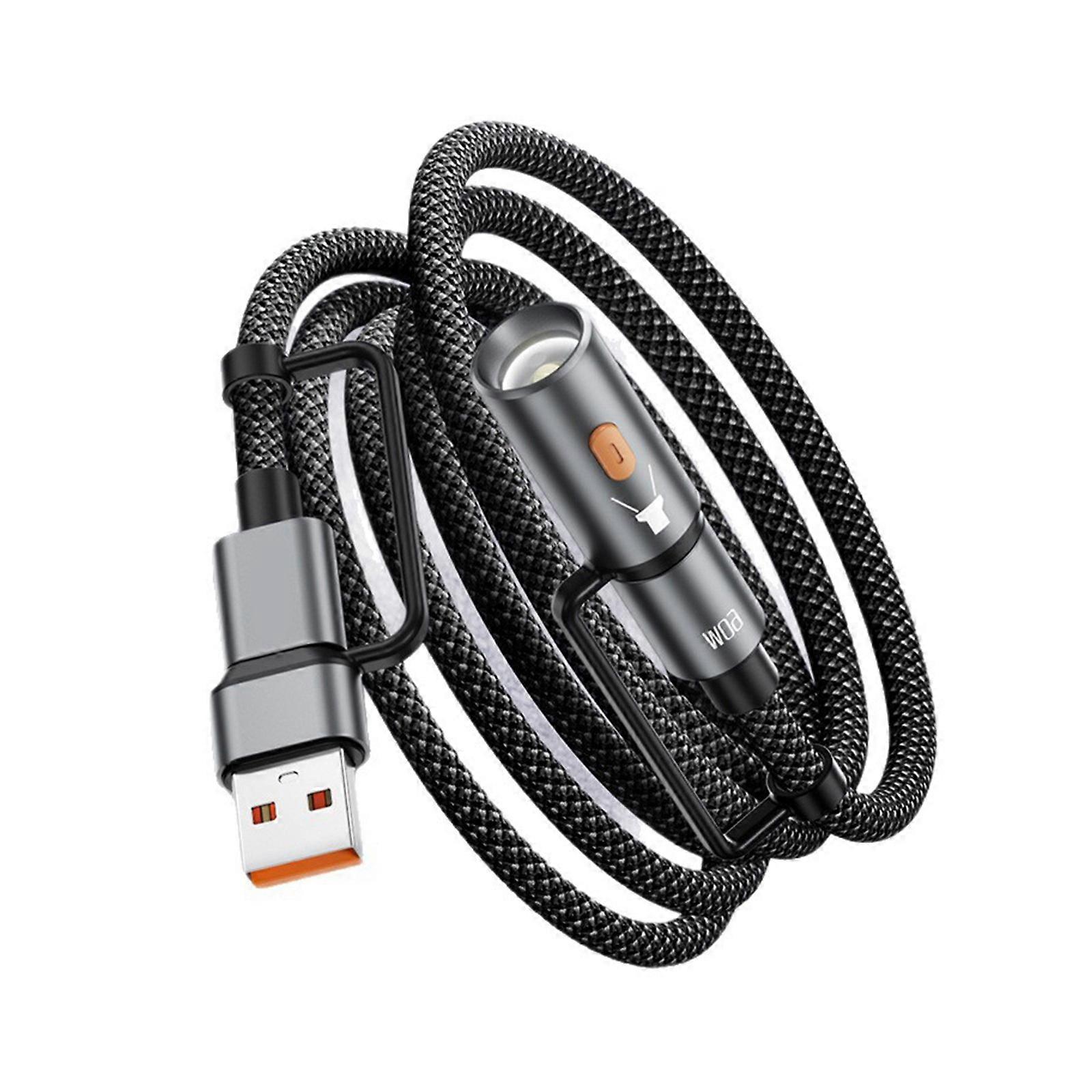 Double Port USB C Fast Charging Cable 60W with Light Braided Cord Perfect for Multiple Device Charging and Data Transfer Multicolor