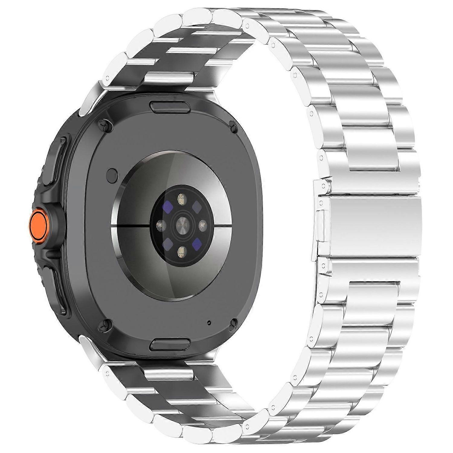 适用于三星 Galaxy Watch 8 / 8 经典珠不锈钢臂带银色