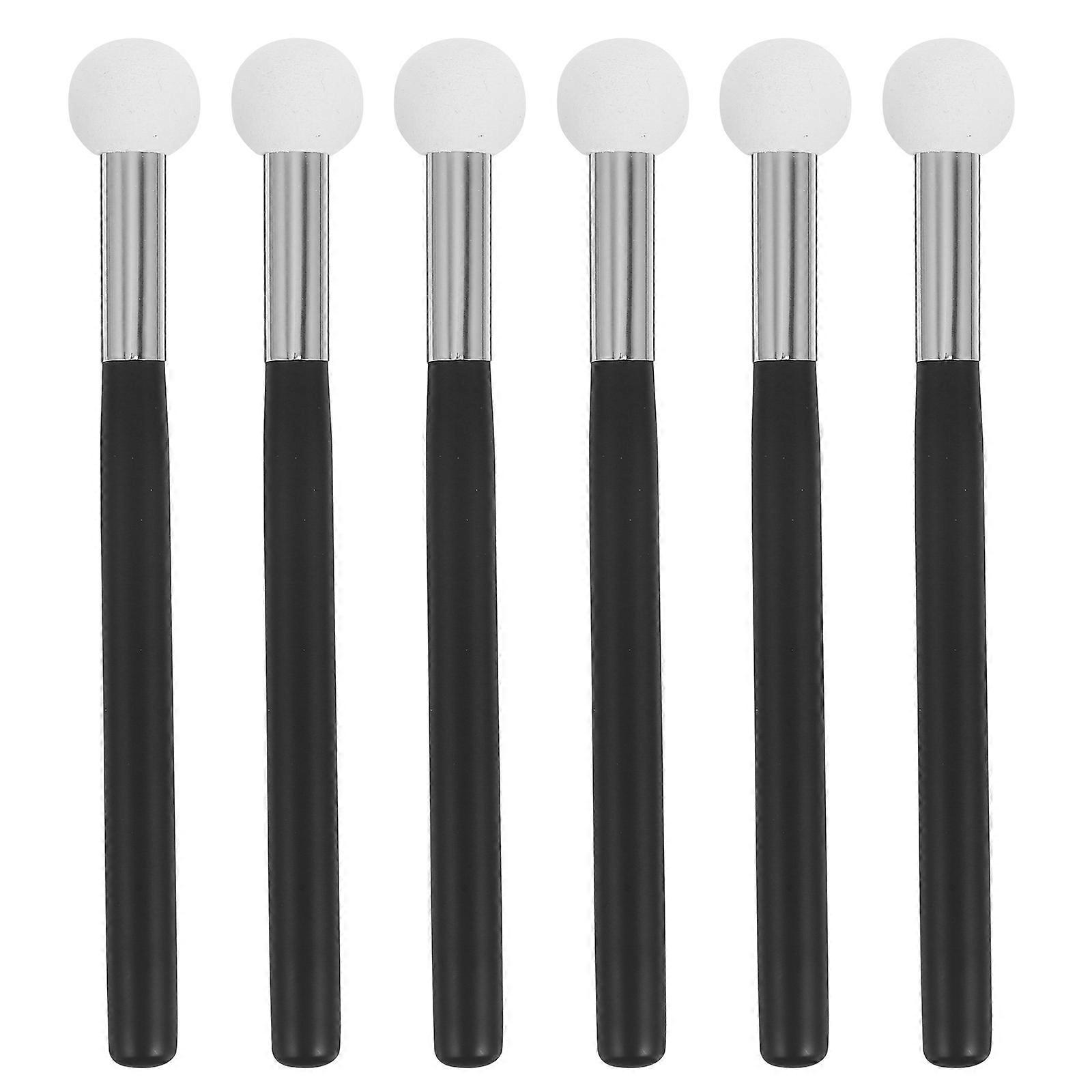 6pcs Concealer Sponge Brush with Wood Handle   Mushroom Head Applicator for Wet/Dry Foundation & Powder