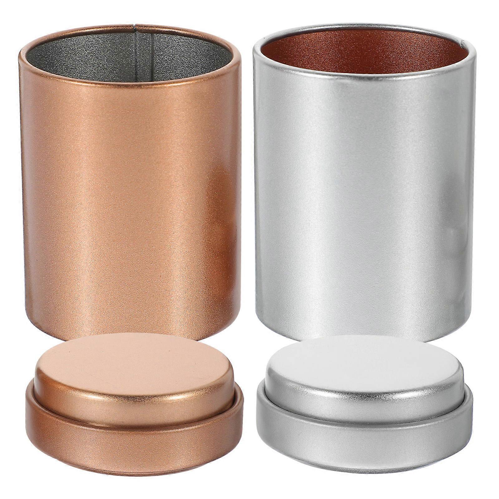 2pcs Aluminum Storage Jar Portable,Airtight Container Bottle Multipurpose Container For Spices, Coffee & Teas.