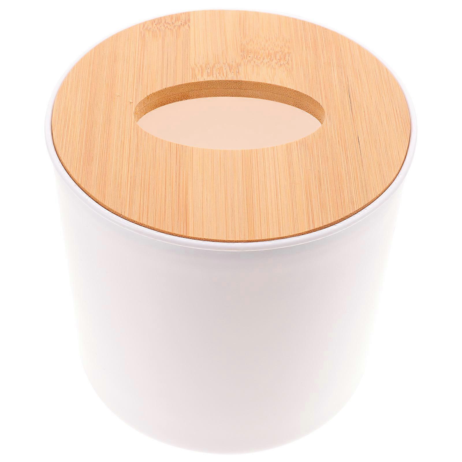 Round Paper Holder Napkin Box Tissue Storage Container Paper Tissue Case