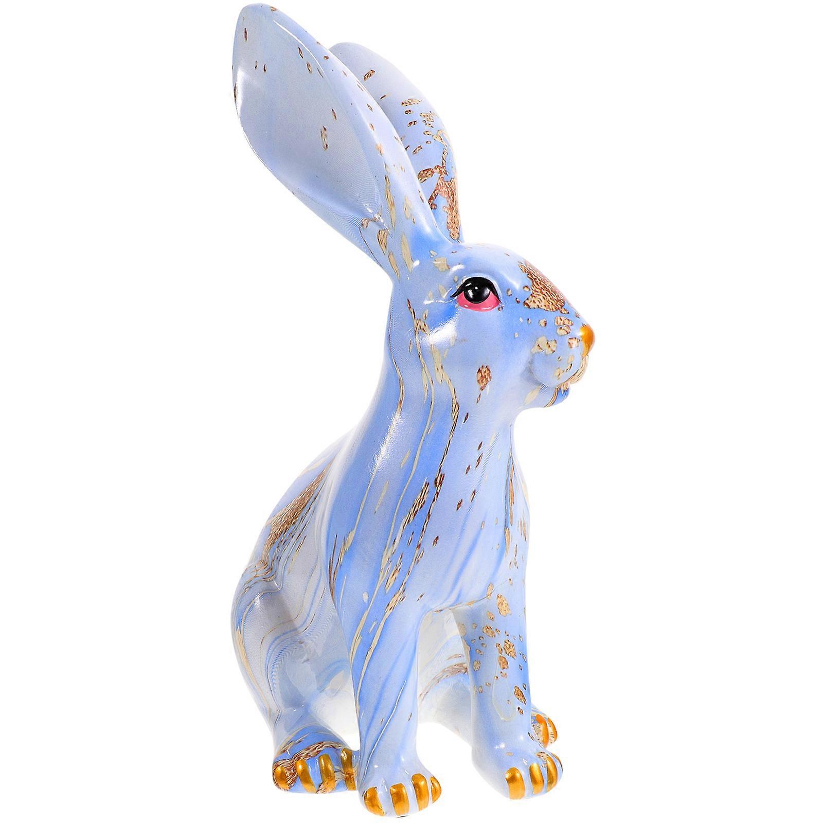 Lifelike Resin Rabbit Figurine Home Decoration Spring Season 1Pack