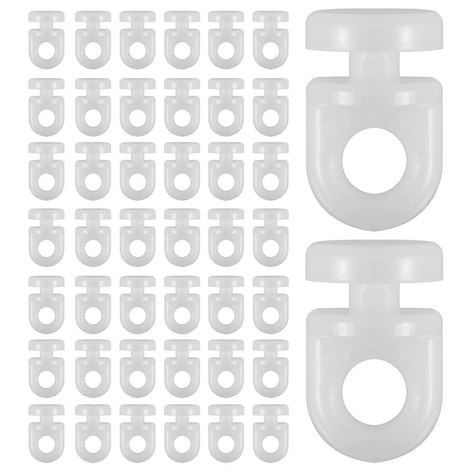 White Plastic Curtain for Drapery 200Pcs Sliding Window Tracks