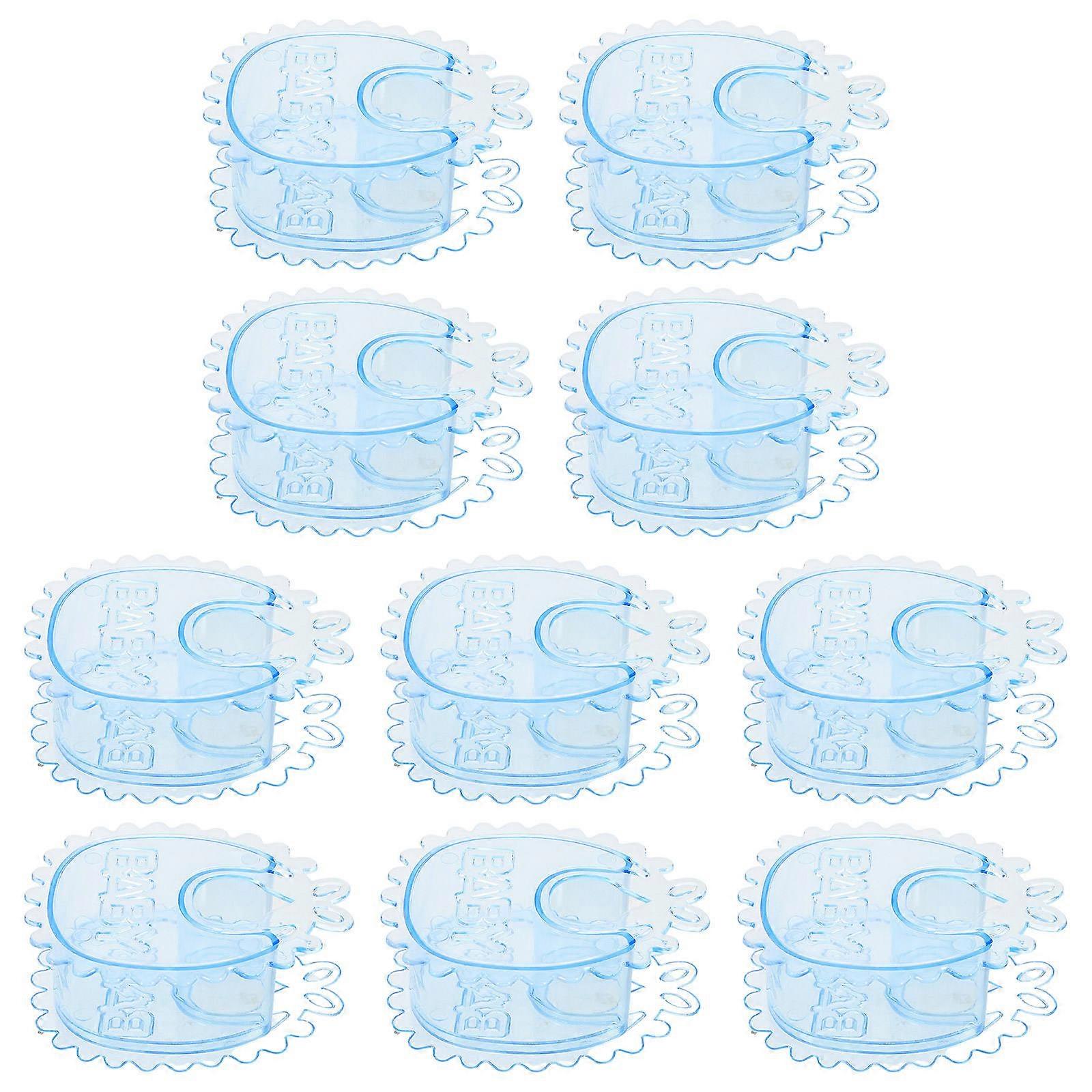 Sky-blue Plastic Candy Boxes for Storage Use Transparent Design Lightweight and Easy to Store 10pcs