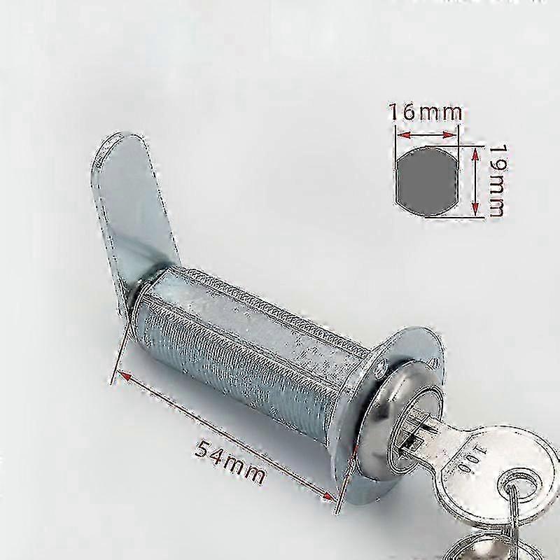 Extra long cam lock with key, weatherproof lock, 54mm Edition 0724