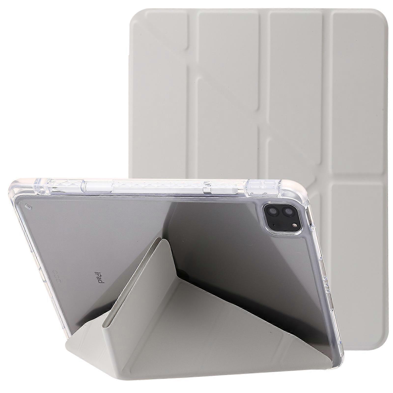 Για iPad Air 11 (2025) (2024) Pro 11 (2018) (2020) (2021) (2022) Air (2022) (2020) Origami Tri-Fold Stand Δερμάτινο Κάλυμμα Μπεζ