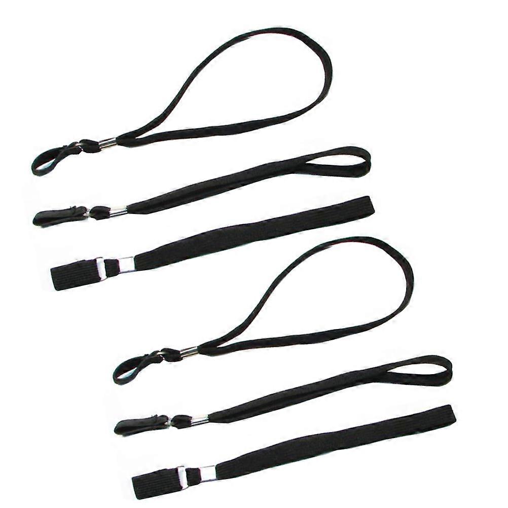 Black Fiber Walking Stick Rope for Hanging Use Sturdy and Durable 6 Pieces