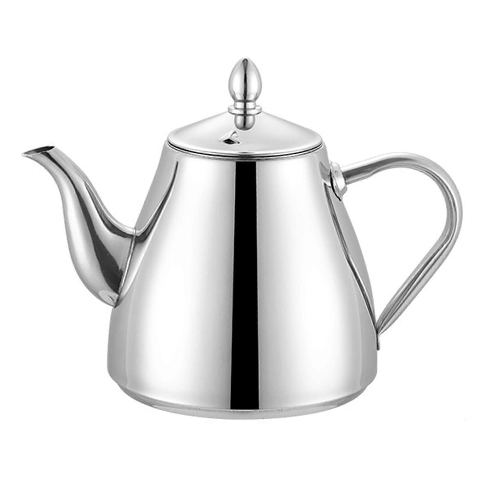 Wasserkessel in Lebensmittelqualität 1500ML Edelstahl-Teekanne mit Geteiltem Deckel für Partys und täglichen Gebrauch
