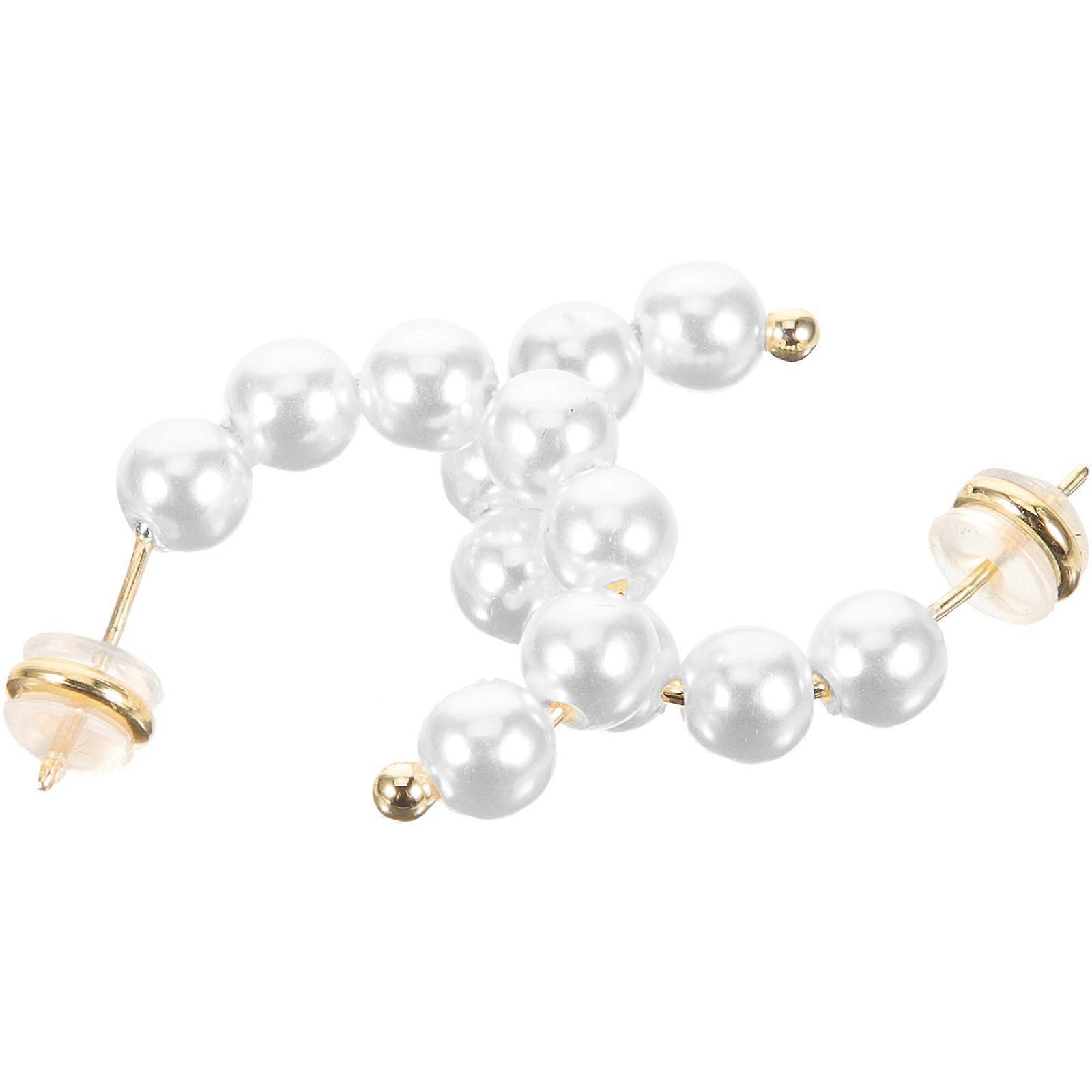 Pearl Stud Earrings for Women Made of Durable Copper and Pearl Materials Multi Color