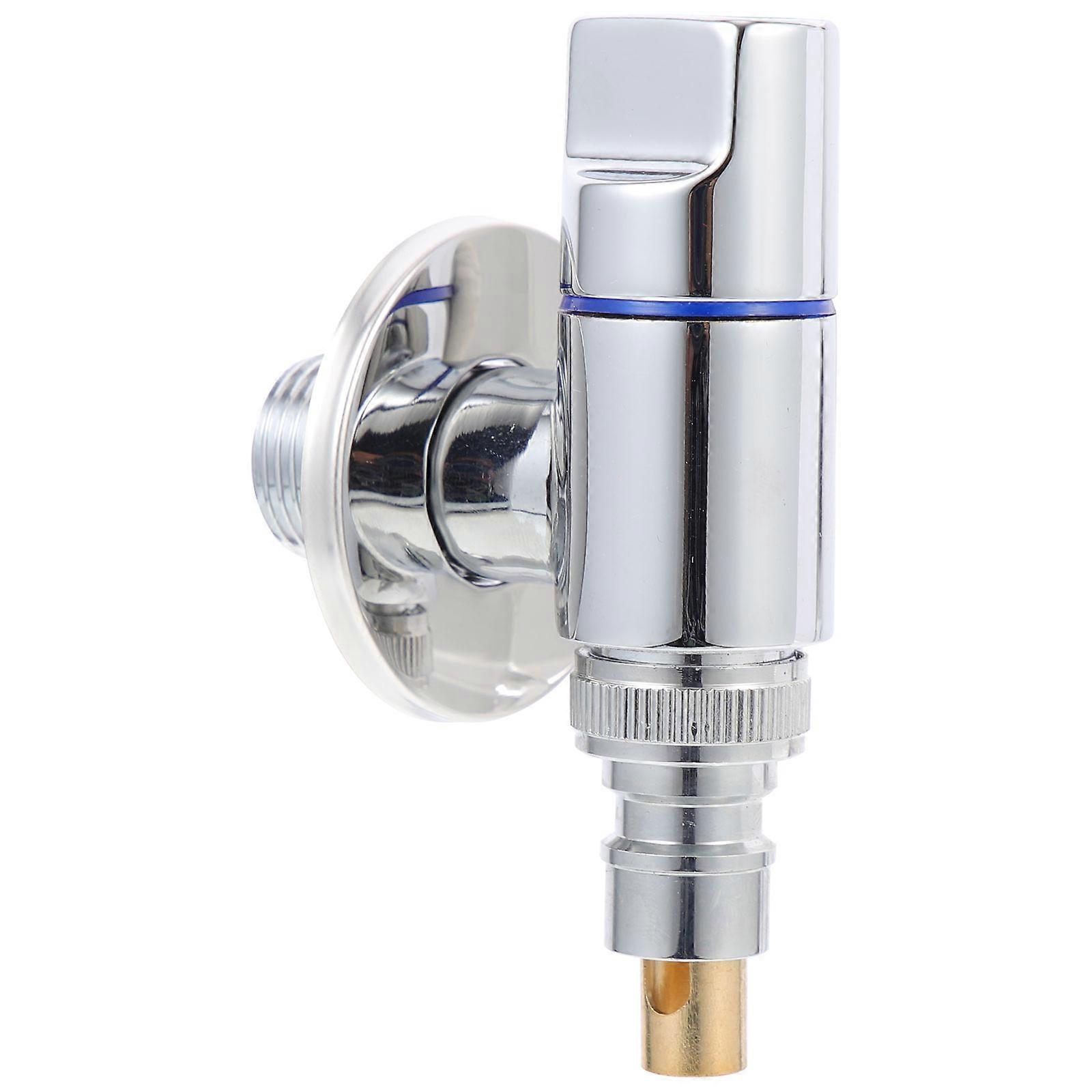 Angle Stop Valve 1Set Silver For Washing Machine Connection Suitable For Laundry Room