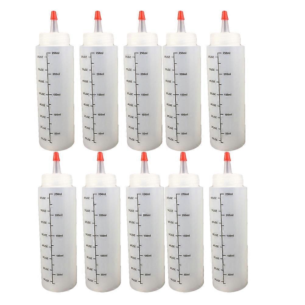 White Squeeze Bottle with Lid Made of PE Great for Storage and Dispensing Sauces 250ML