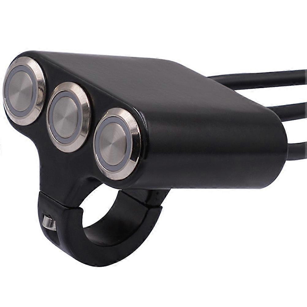 Electric Car Handlebar Switch For Motorcycles With 6X5.2cm Black Practical Design Self-Locking Function 1Pcs