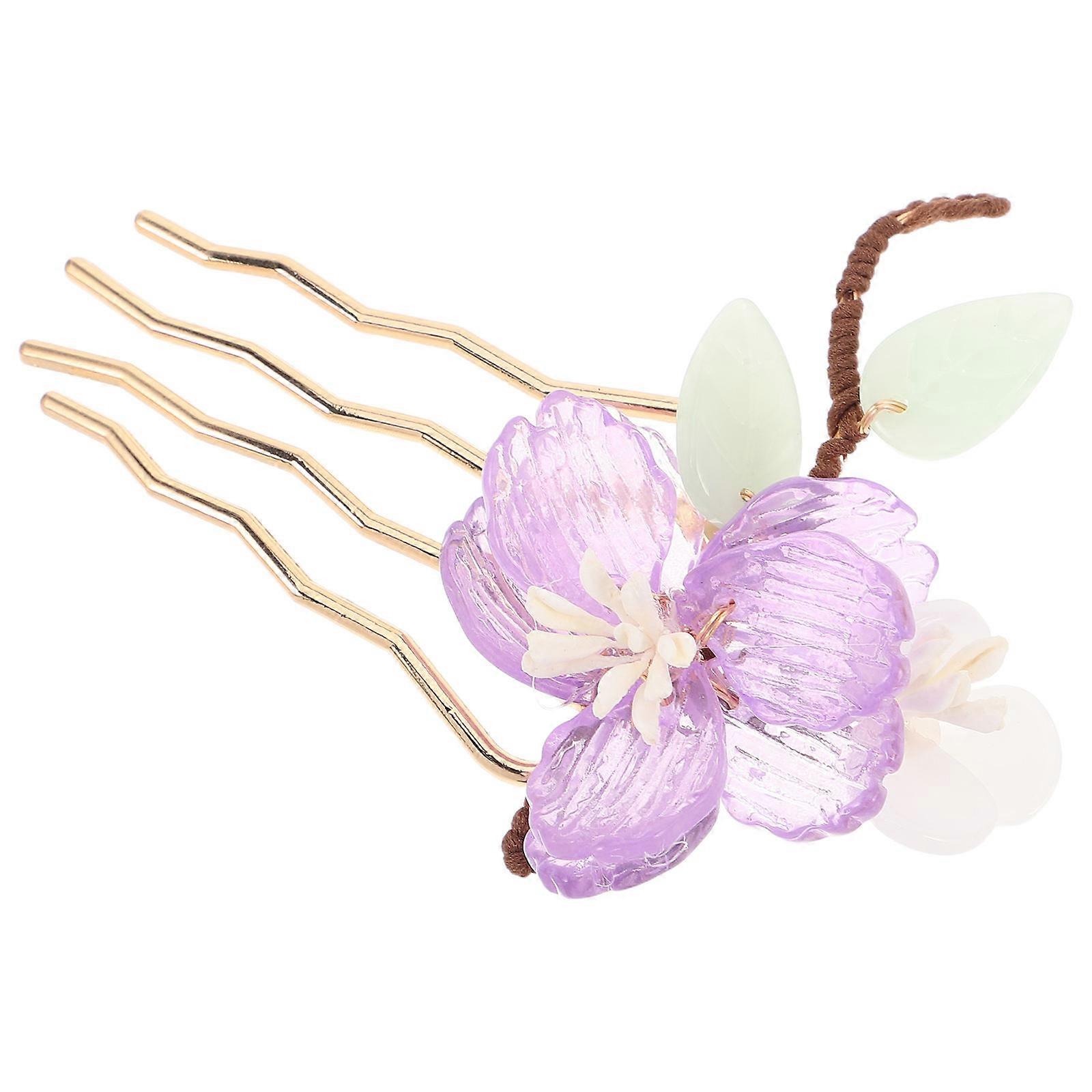 Charming Hair Accessories For Women: Elegant Flower Hairpin In Lavender For Updo Styling At Weddings And Casual Occasions 1Pack