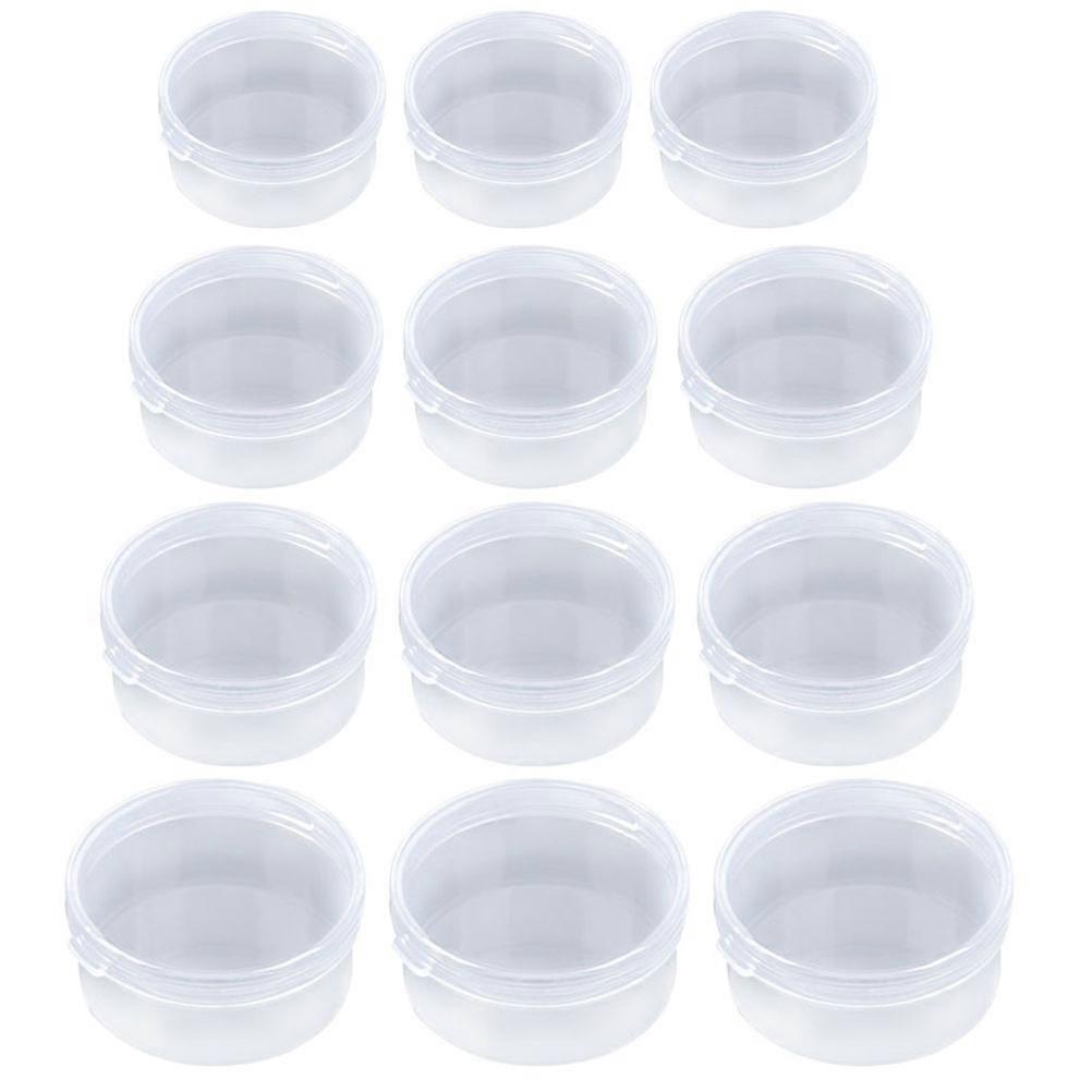 36Pcs Round Transparent Storage Box Makeup Jewelry Storage Container for Crafts General Users Efficient DIY Organization