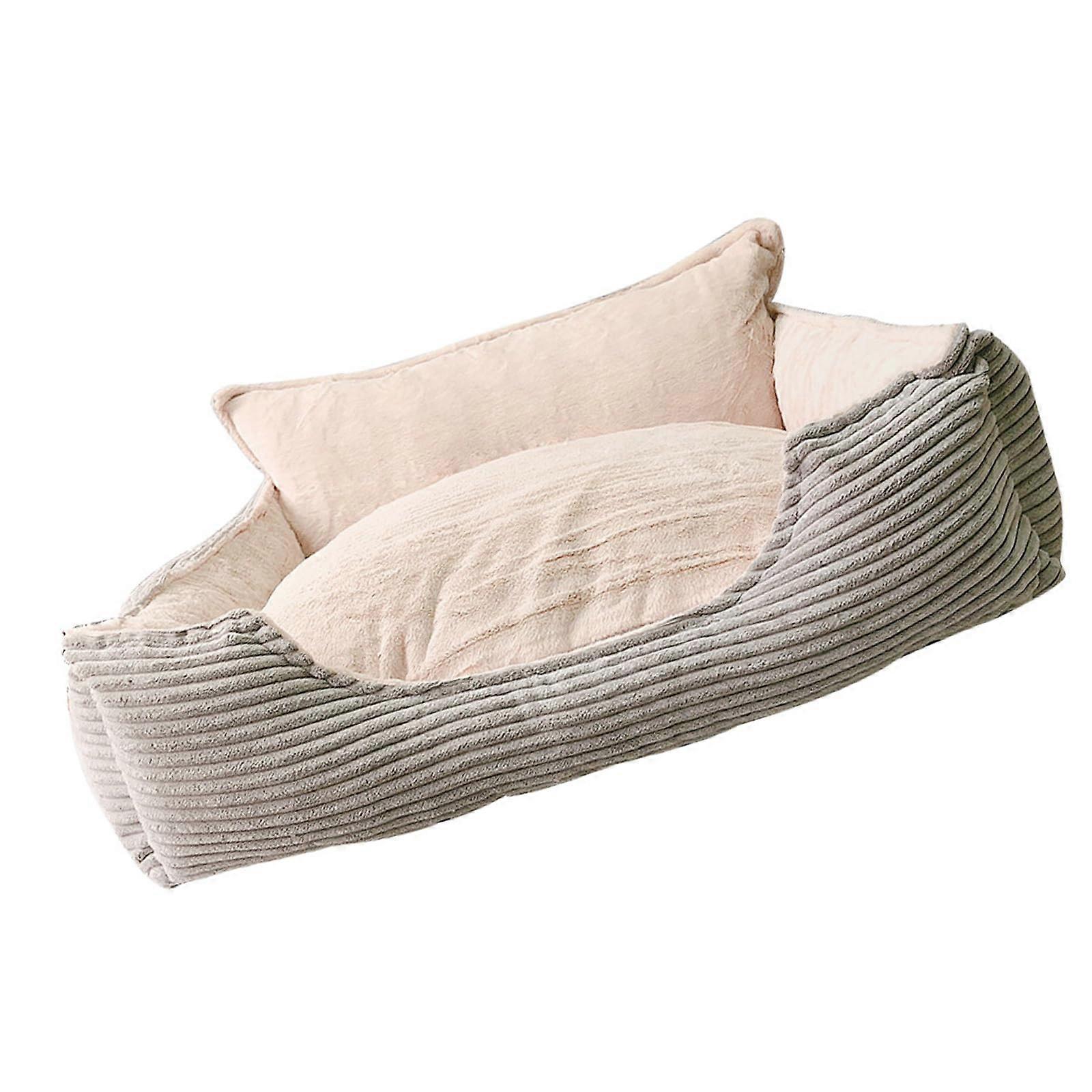 Removable Washable Dog Bed Lovely Cat Couch Fluffy Soothes Soft for Warmth and Recovery