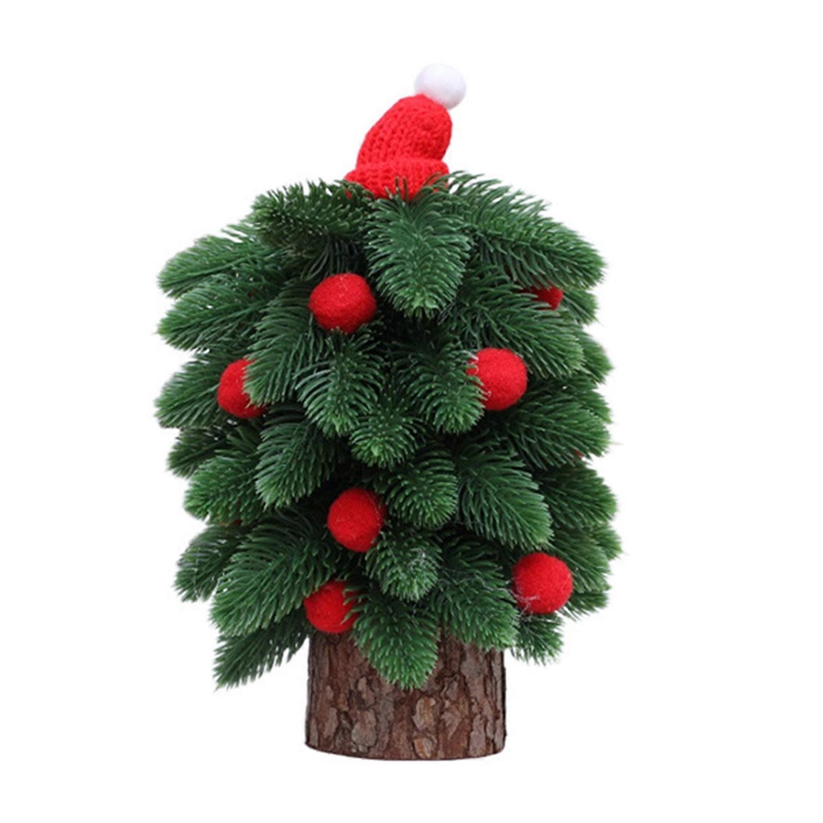 Artificial Tabletop Christmas Tree Realistic Foliages And Portable Desktop Ornament For Home Office Party Decoration  S