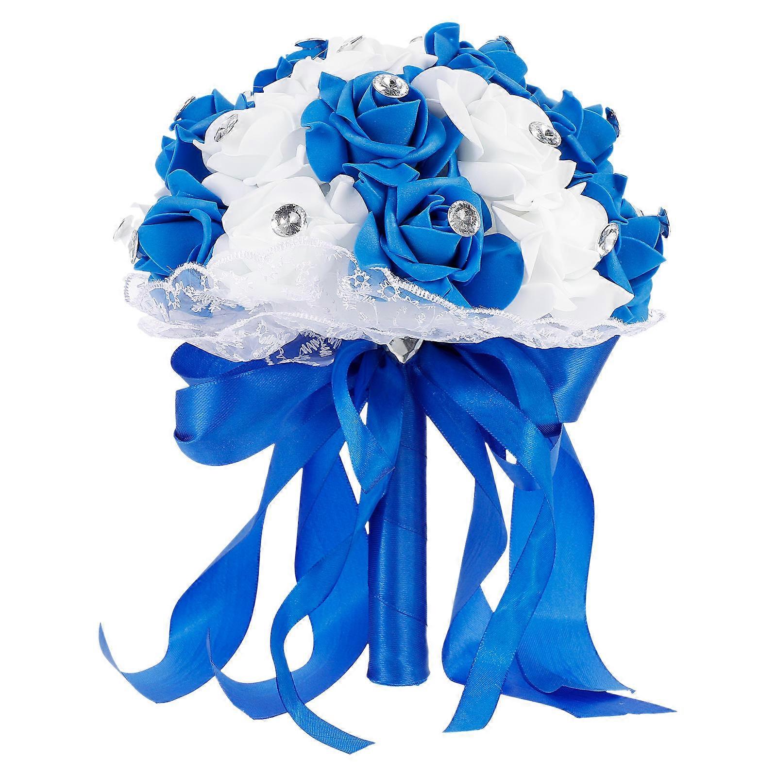 Fake Wedding Bouquet Party Use For Women 28X23.5cm Elegant Decorative Design 1Pack