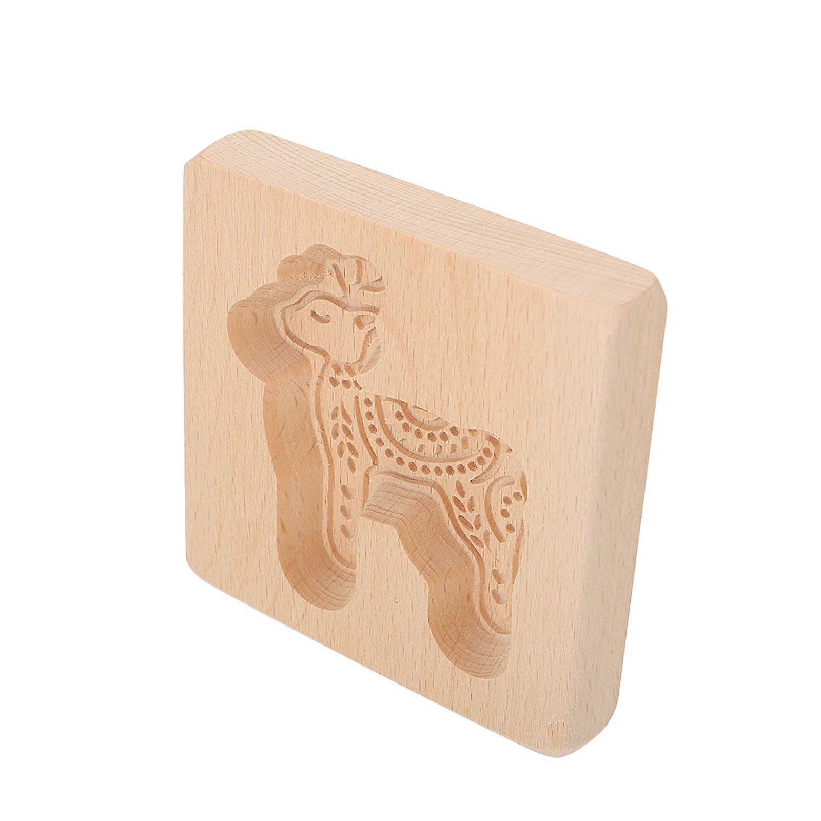 Wooden Deer Biscuit Mold for Cookie Baking – Easy Demoulding, Decorative Design for Pastries, Fondant & Cakes, Suitable for Home and Professional Use