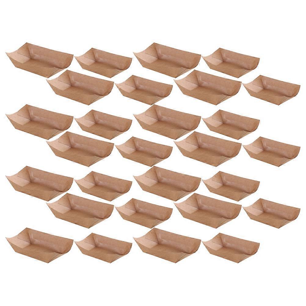 Food Storage Boxes in Kraft Paper Brown Color for Safe and Healthy Use 100 Pcs