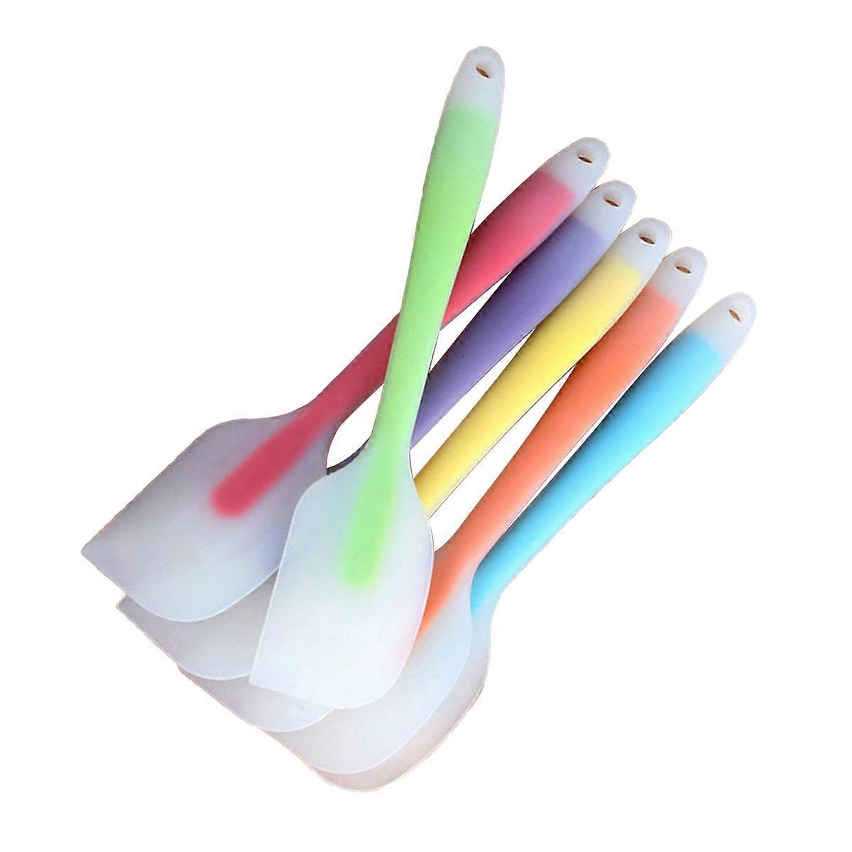 3Pcs One-Piece Heat Resistant Kitchen Spatulas Assorted Color Dishwasher Safe Utensils For Baking Cooking