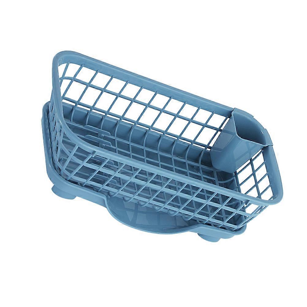 Rectangular Tableware Storage Rack Perfect For Drying Dishes In Home Kitchens 45x20.5x15cm Blue 1Pack