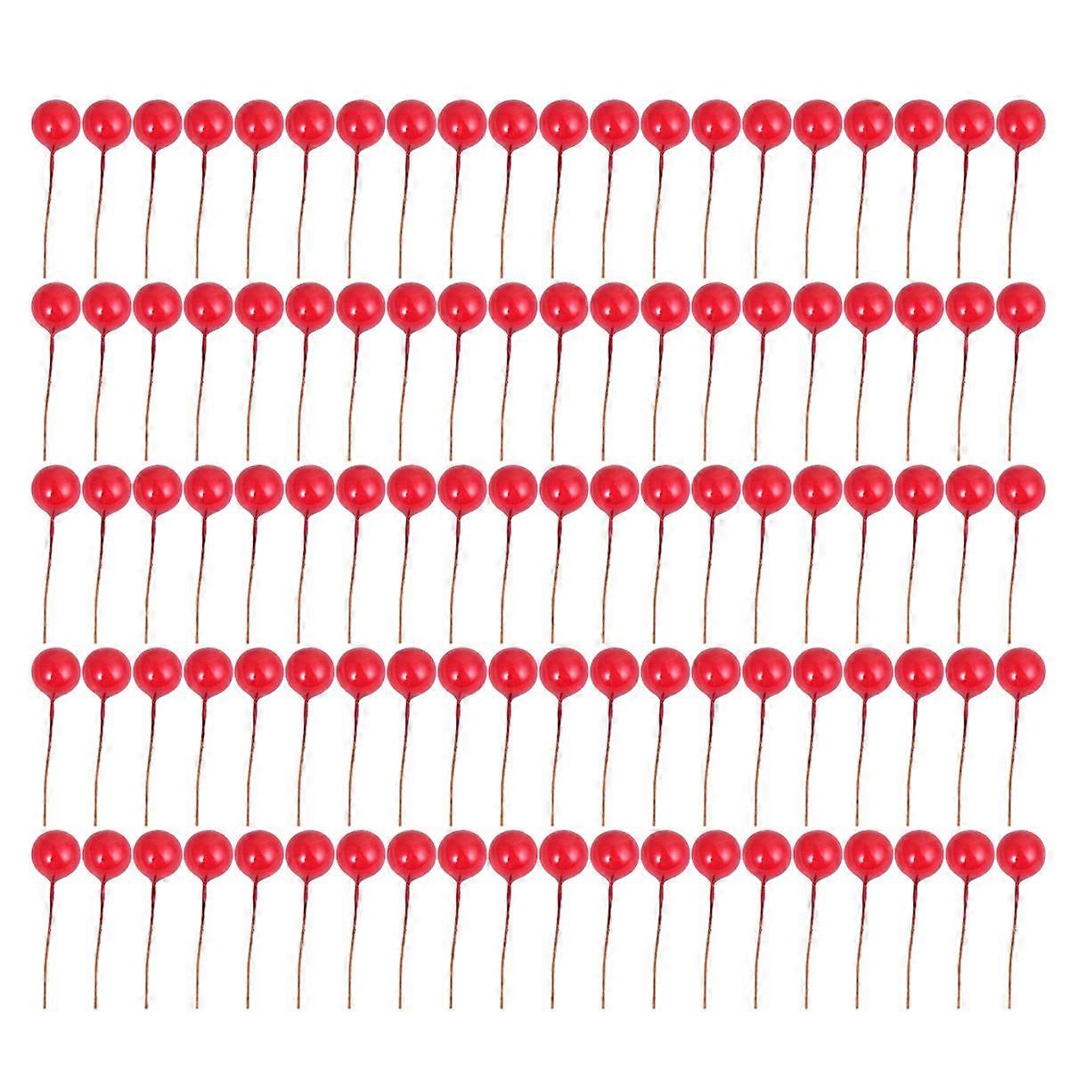 Lifelike Artificial for Decoration Made of Foam Great for DIY Home Decor 100 Pieces Red Color