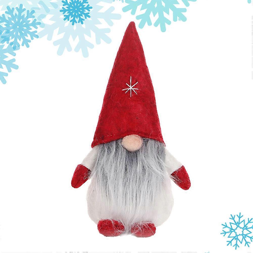 Christmas Standing Doll Ornament For Children In Red Color 1Pack For Home Decoration