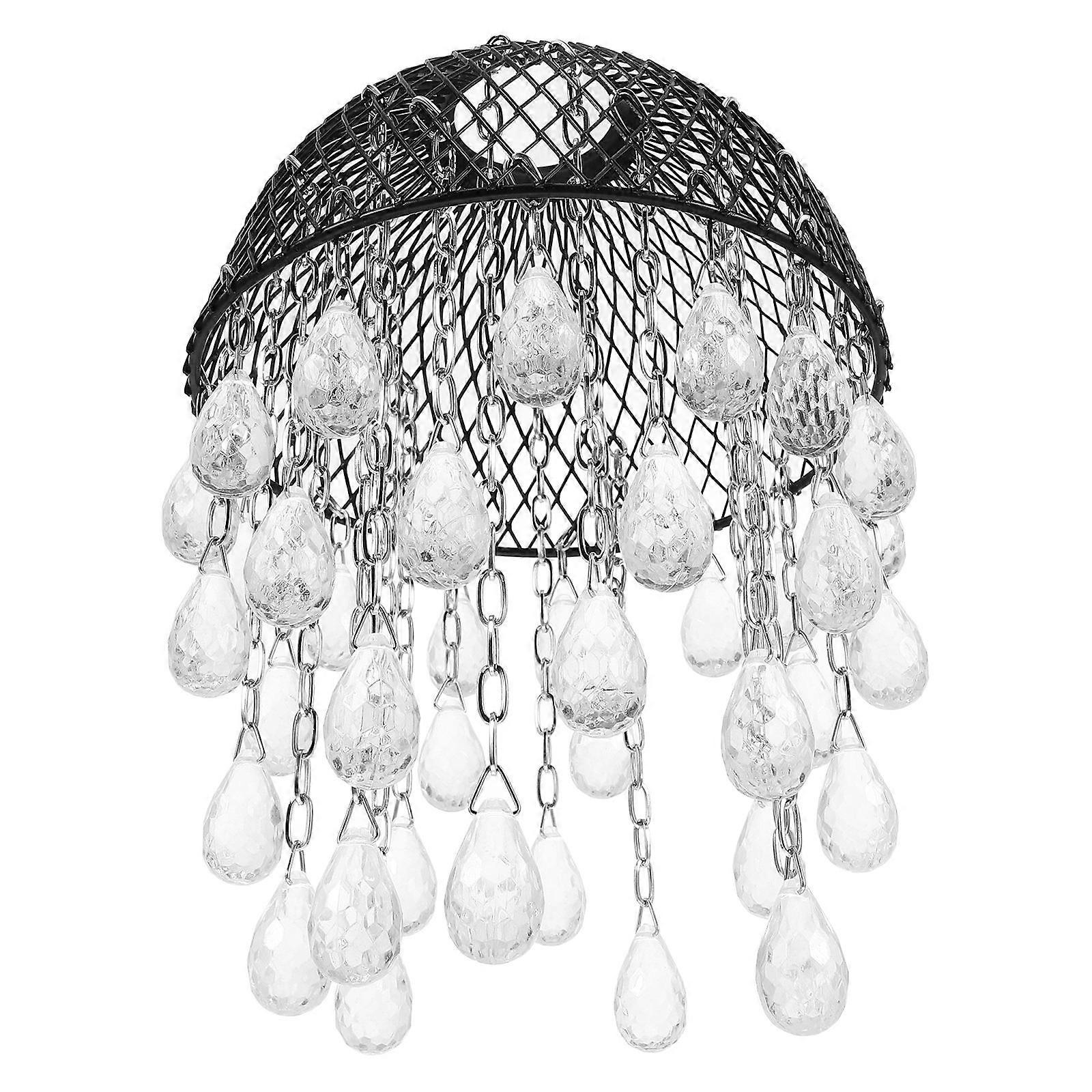 Oval Shape Metal Lamp Shade Ideal For Bedroom And Table Lamp With Black Finish And Protective Lampshade Shell 1Pcs