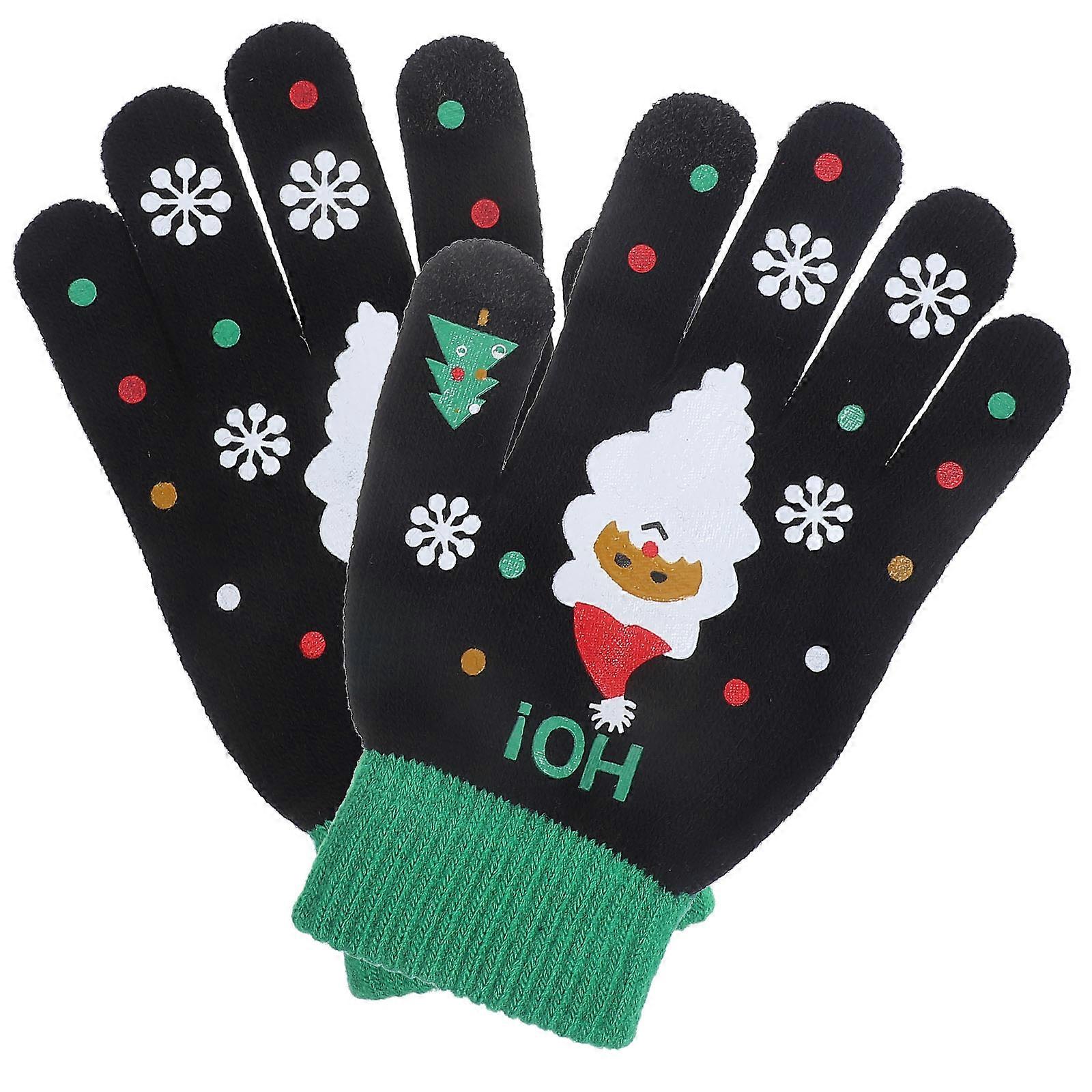 Thermal Gloves for Women Winter Use Thick Warm Assorted Color Conductive Fiber for 1Pair