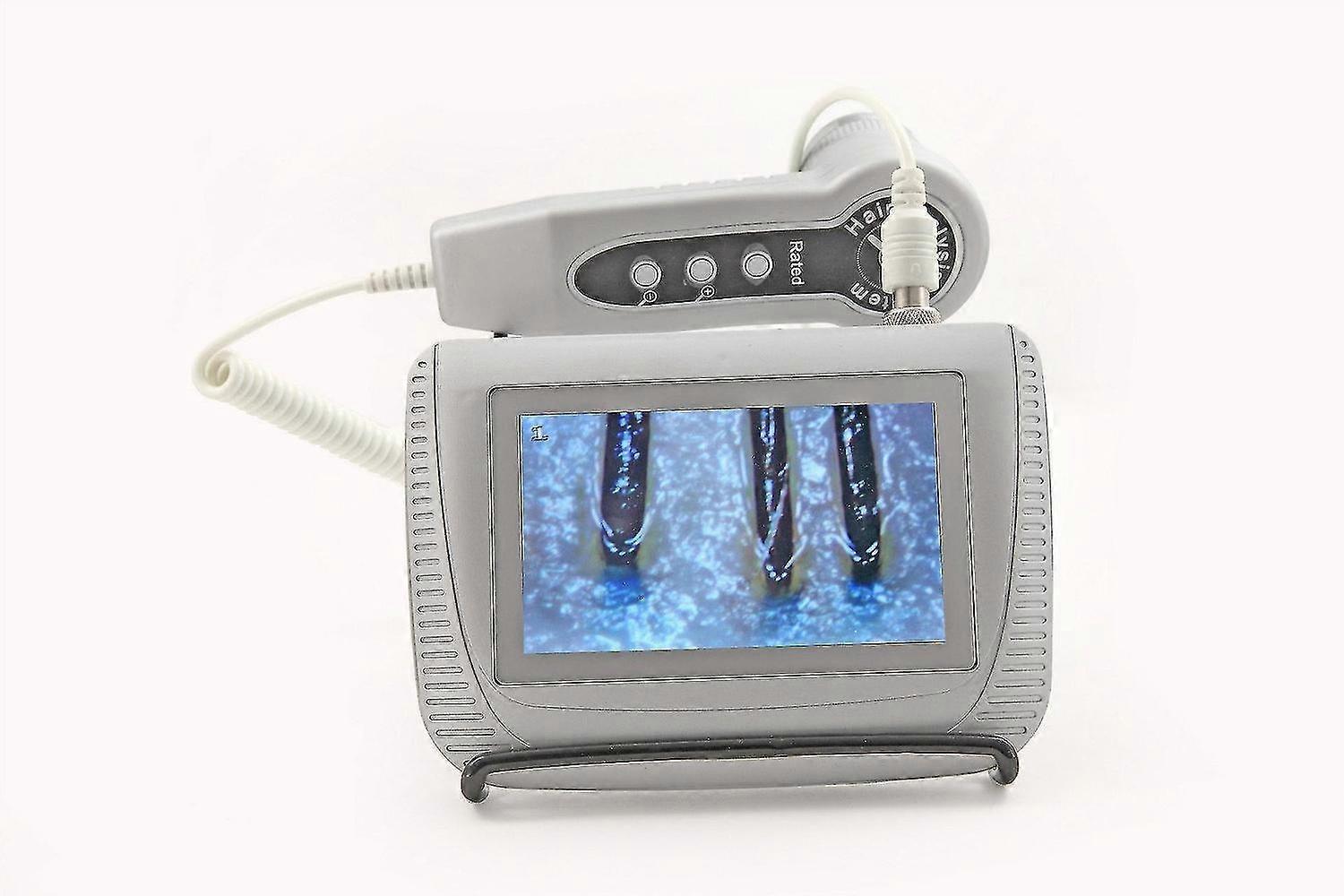 Skin Hair Analyzer - Mini Portable Facial and Skin Monitoring Camera - 60hz-5' LCD Display (White) HG