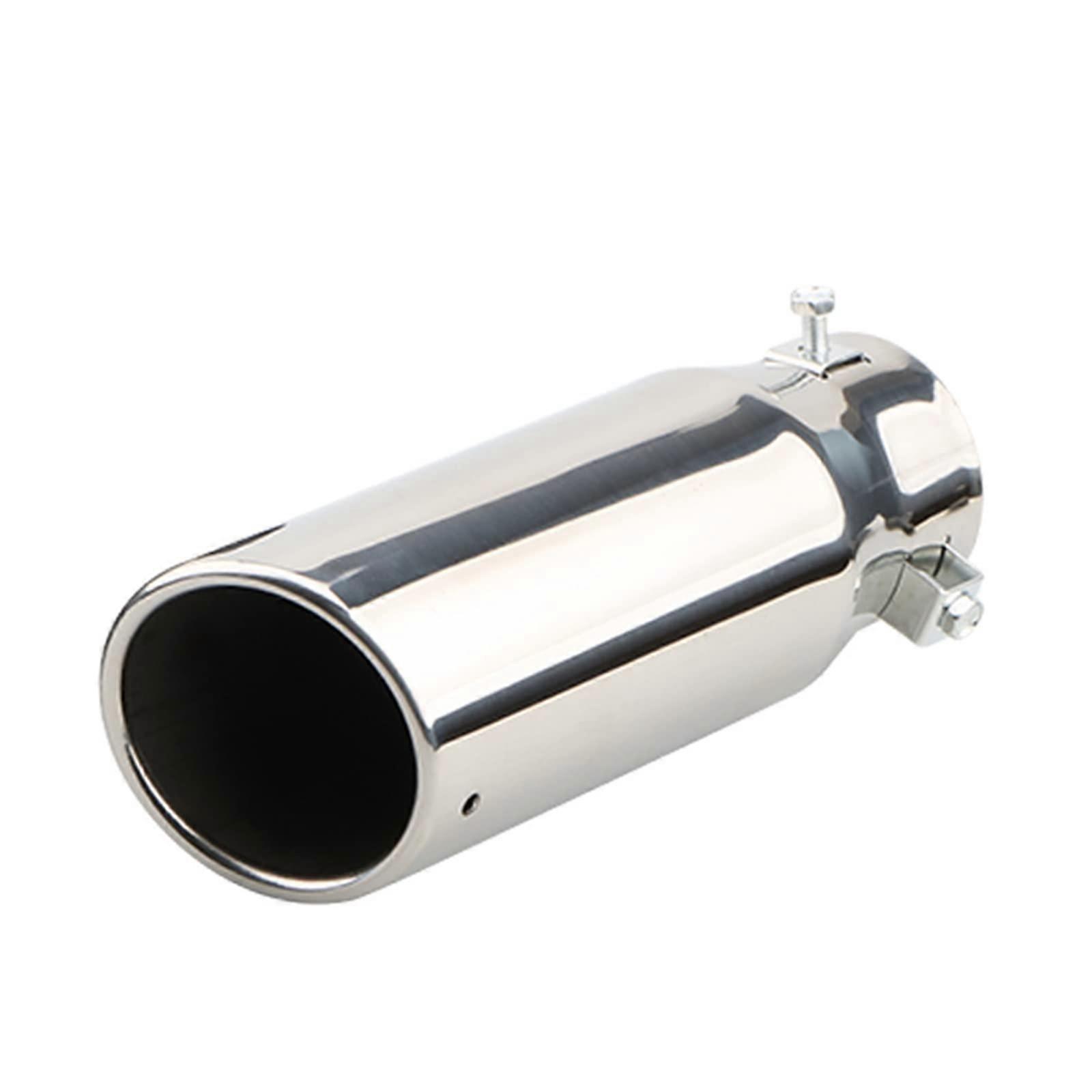 Auto Exhaust Tip Universal 2.5" Inlet 3" Outlet 21CM Stainless Steel Silver Black Muffler Tip Exhaust Pipe