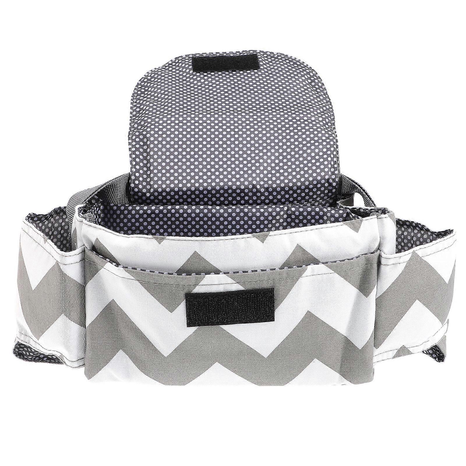 Grey Baby Stroller Organizer Storing Baby Products Ideal for Outdoor Use and Traveling with Babies 1Pcs