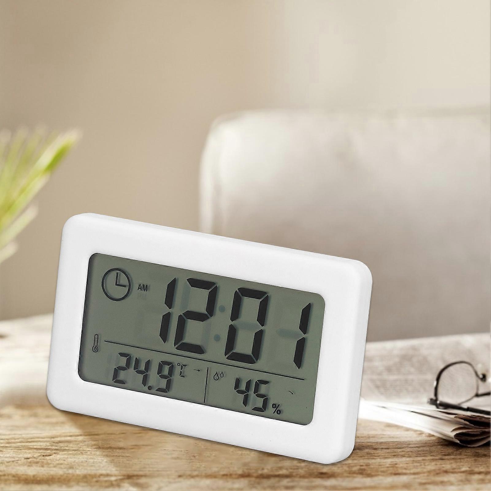 Digital Clock Simple Mini Special Mirror Design Portable Practical White Electronic Clock