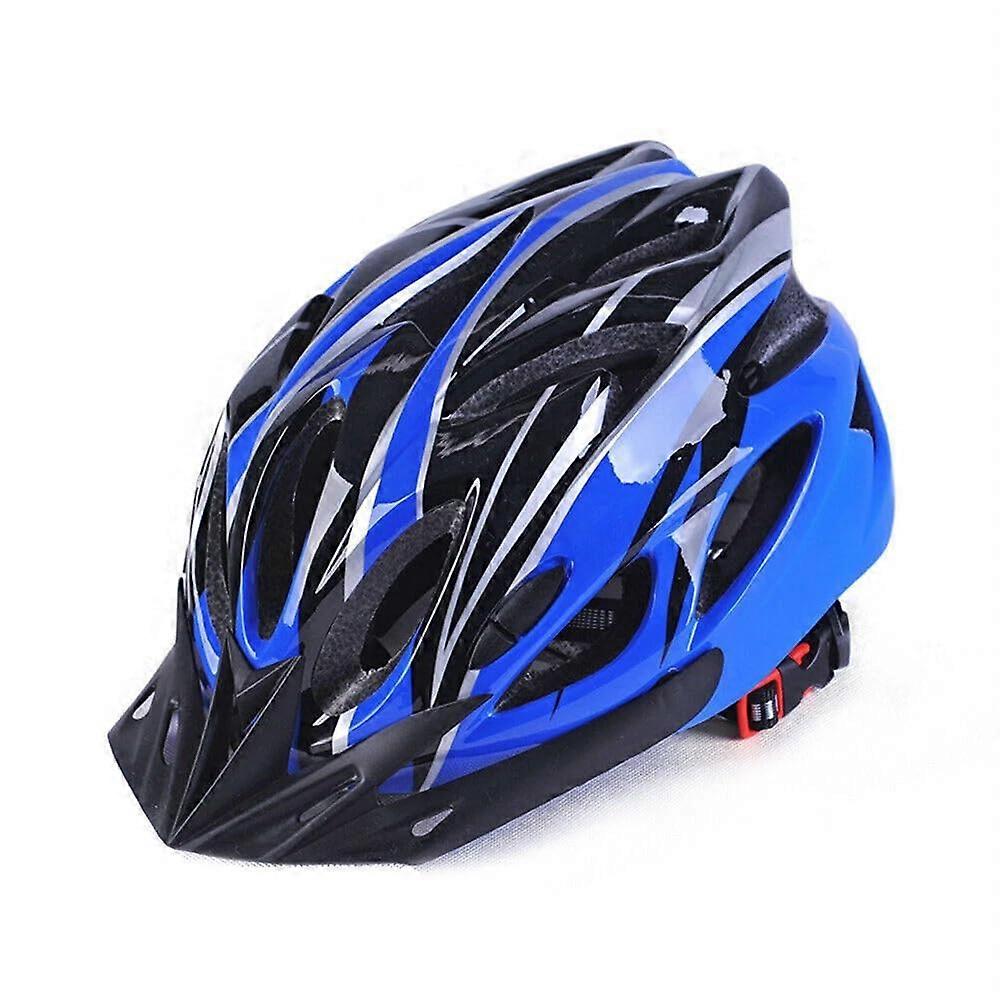 Bicycle helmet for adults, specialized in safety protection, bike helmet for MTB, blue.