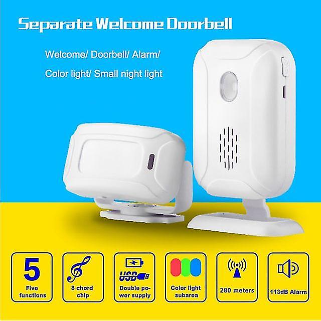 Wireless Pir Motion Detector Remote Motion Alarm Detector Doorbell Alarm