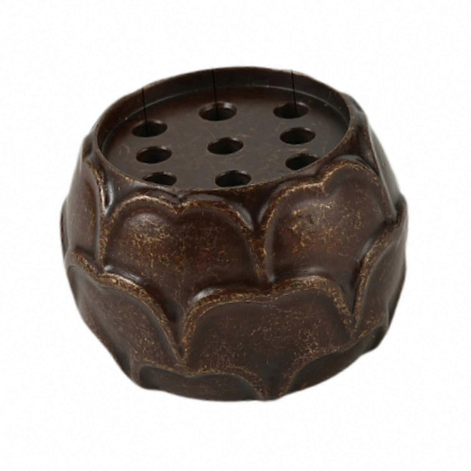 مبخرة نحاسية محمولة للمنزل والمكتب والتأمل - تصميم بني 3 مم