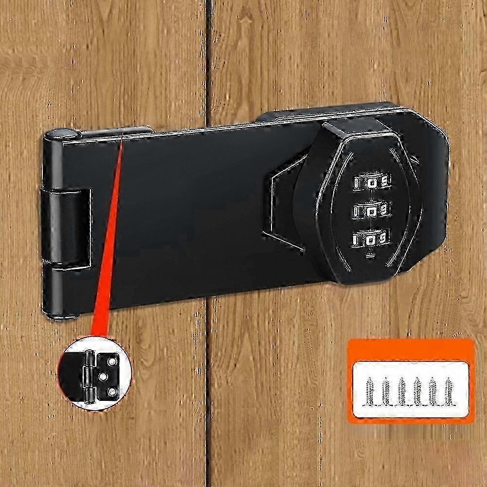 Household Cabinet Lock for Small Doors & Drawers - Secure Slide Latch Combination Lock