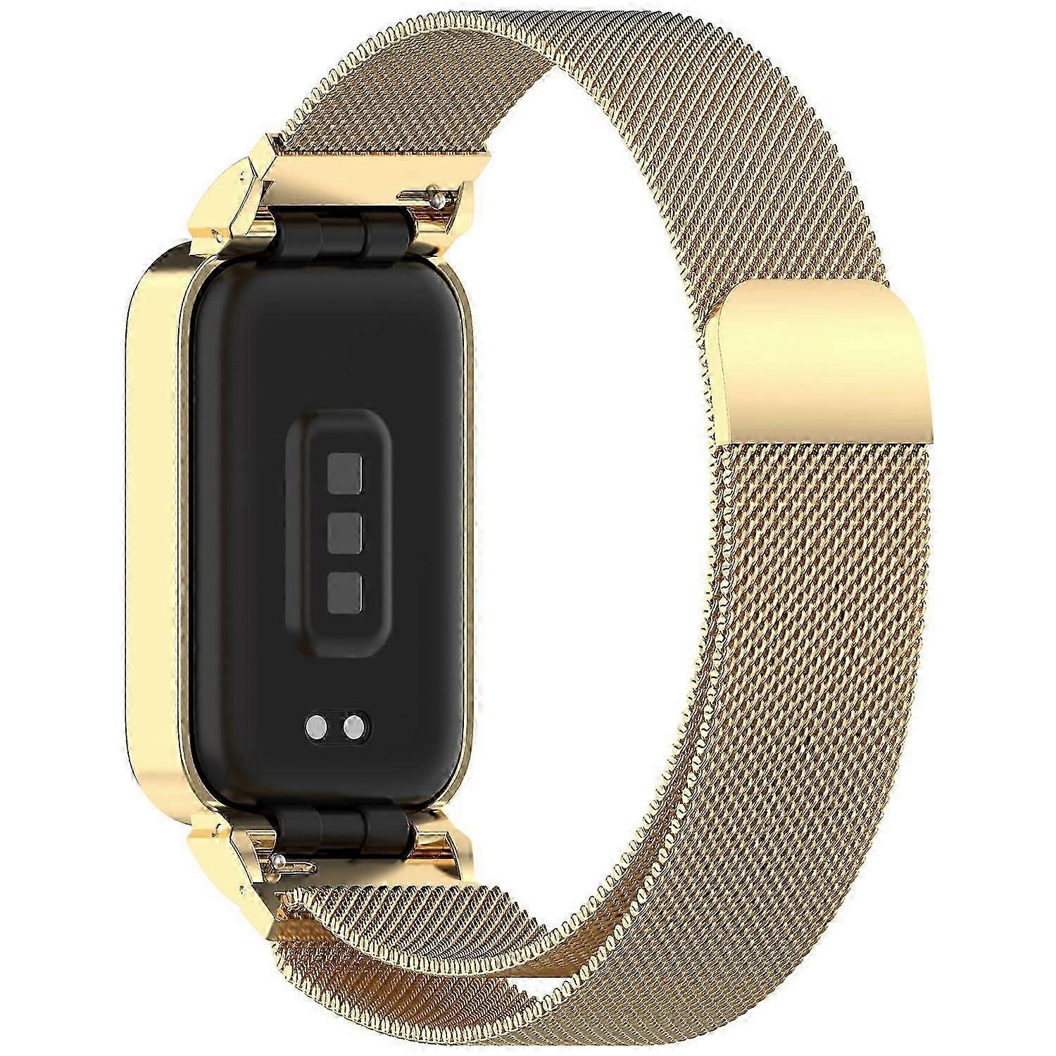 لحزام مغناطيسي Xiaomi Smart Band 9 Active/Redmi Band 3 مع إطار معدني مدمج