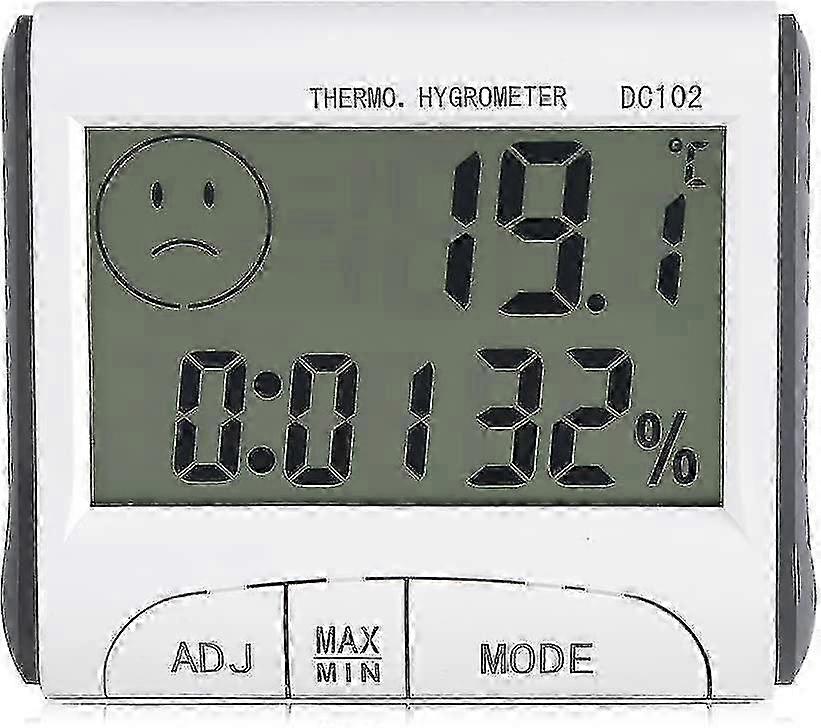 Improved Hygrometer: Multifunctional Thermohygrometer for Home with Suction Cup Mount and Digital LCD Display