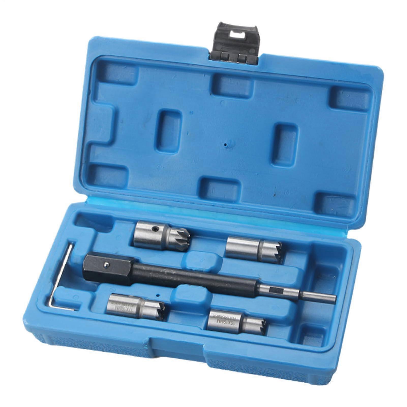 Injector Cleaning Set with 6 Precision Needles for Marine, Racing, Lawnmower, and Automobile Injector Seat Maintenance