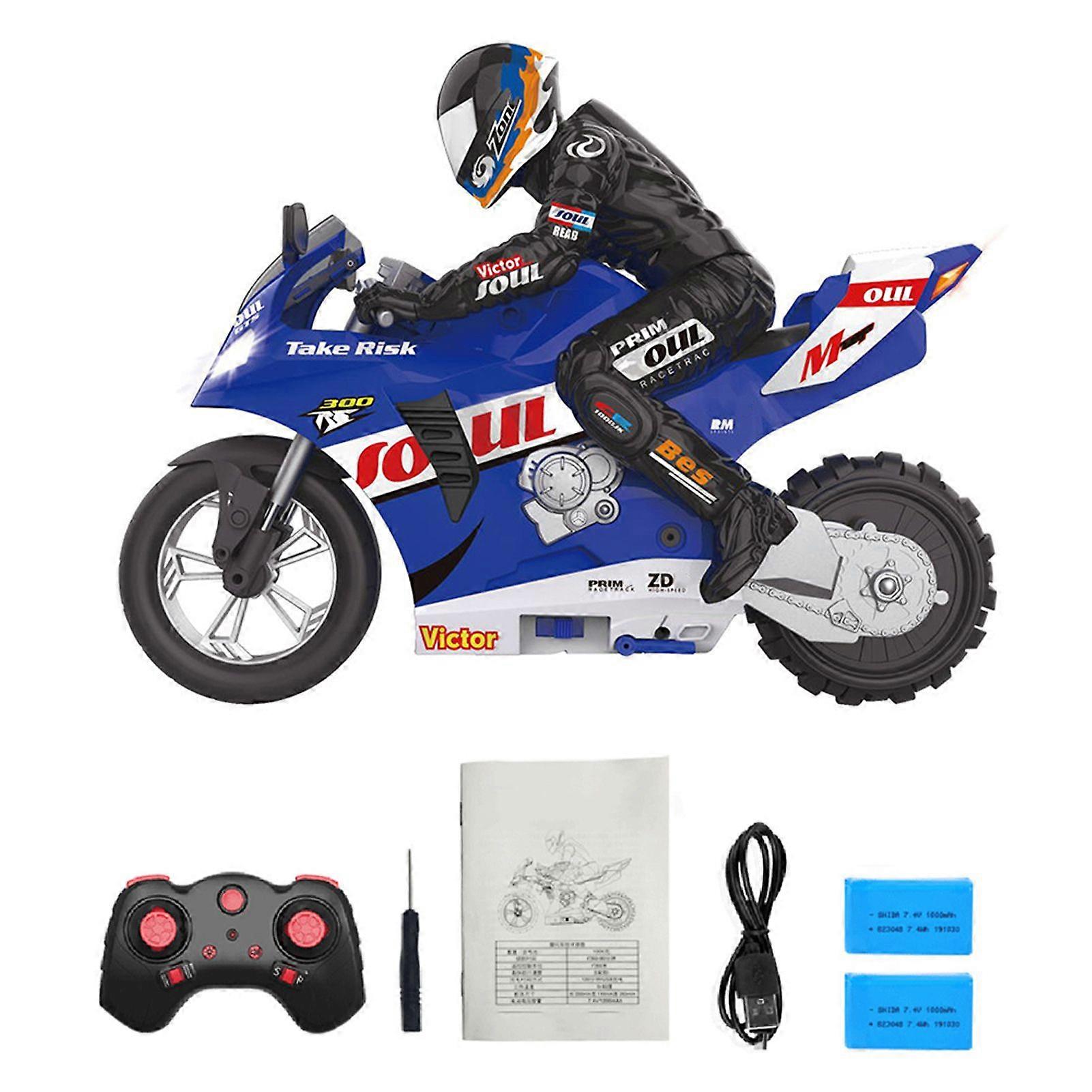 Remote Control Stunt Motorcycle Self Balancing Stunt Motorcycle 1/6 2.4G Remote Control Motorcycle Turning in Place/Self Stabilizing Balance/360  Drif