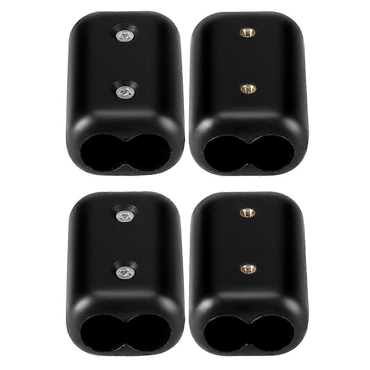 4Pc Double Rope Clamps Reusable Rope Clamp 1/2in Plastic Cord Connector Suitable for 9-10mm Double N