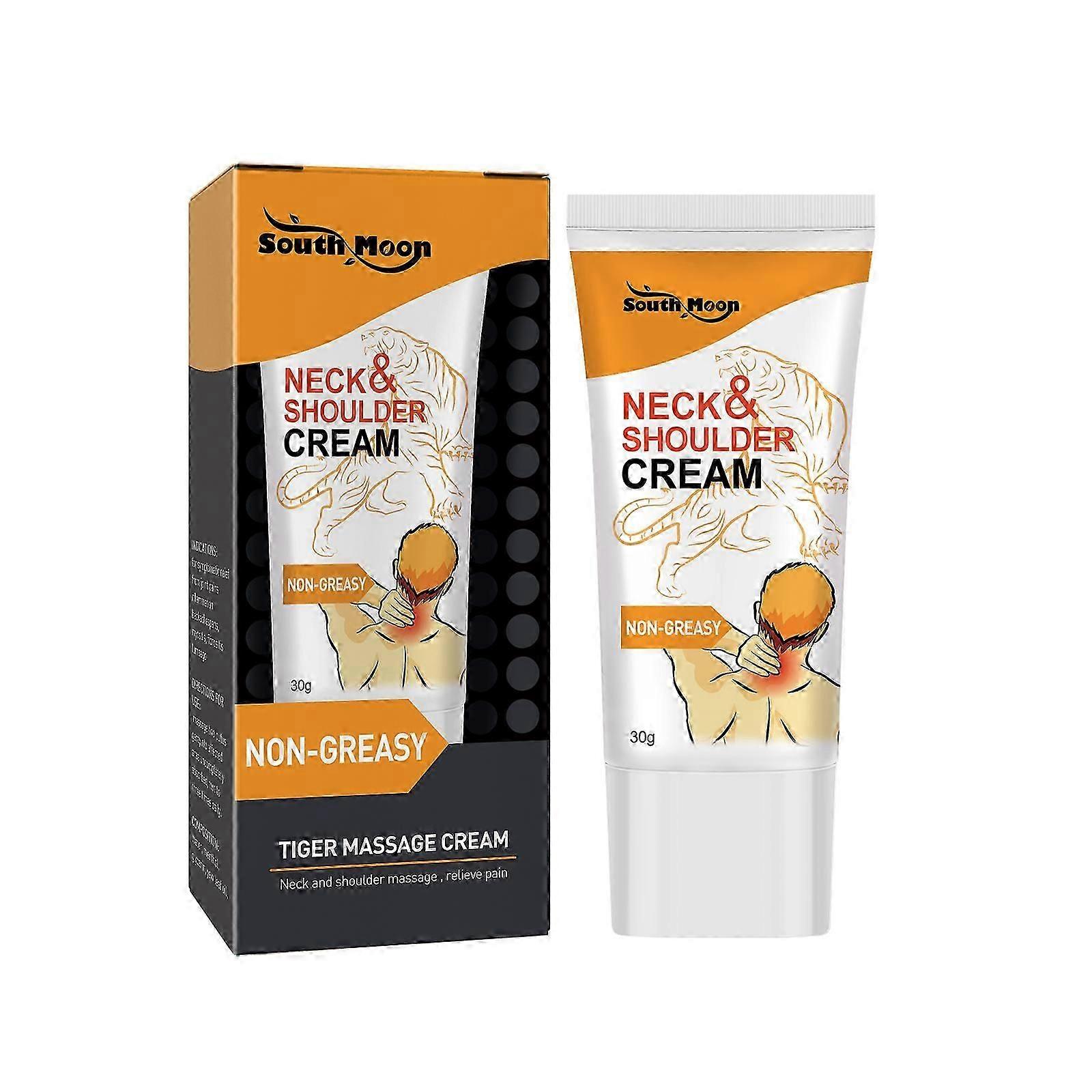 ネック&ショルダーマッサージクリーム - 痛みを和らげ、腱をリラックスさせる、ハーブフォーミュラ、30g