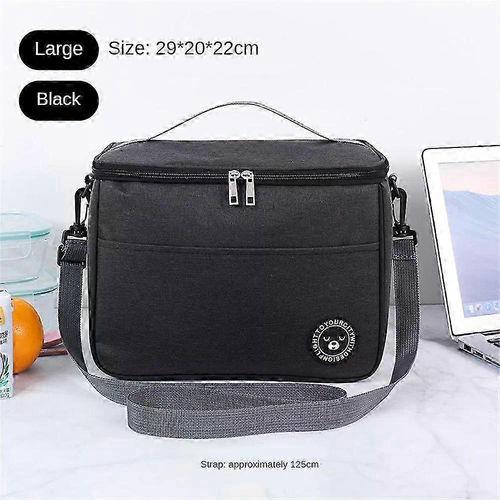 Portable Lunch Bag: Durable & Waterproof Thermal Box for Food with Insulated Case and Shoulder Strap Organizer
