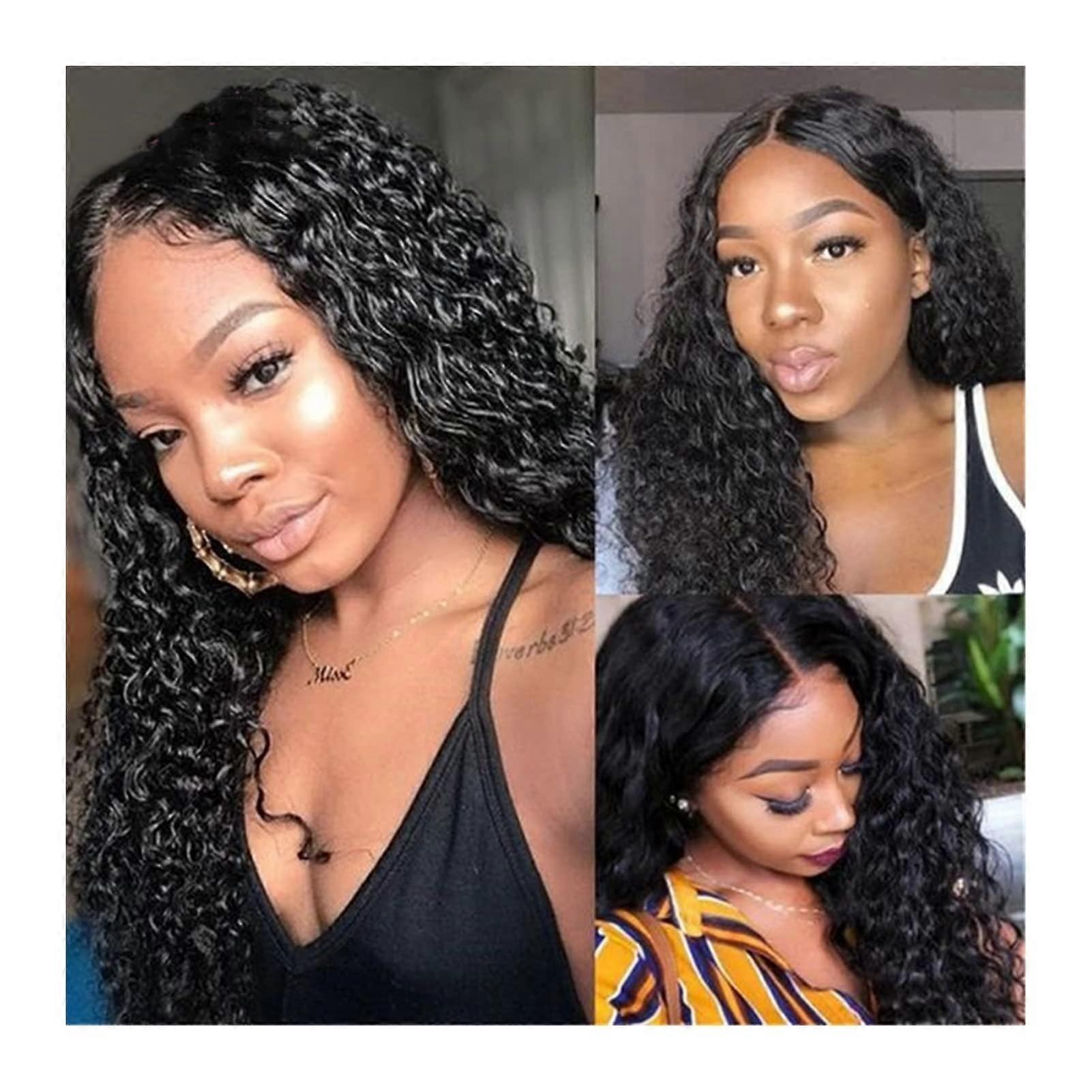 Wigs for Women 360 Lace Frontal Wig Curly Water Wave 26Inch Curly Human Hair 4x4 Lace Closure Wig