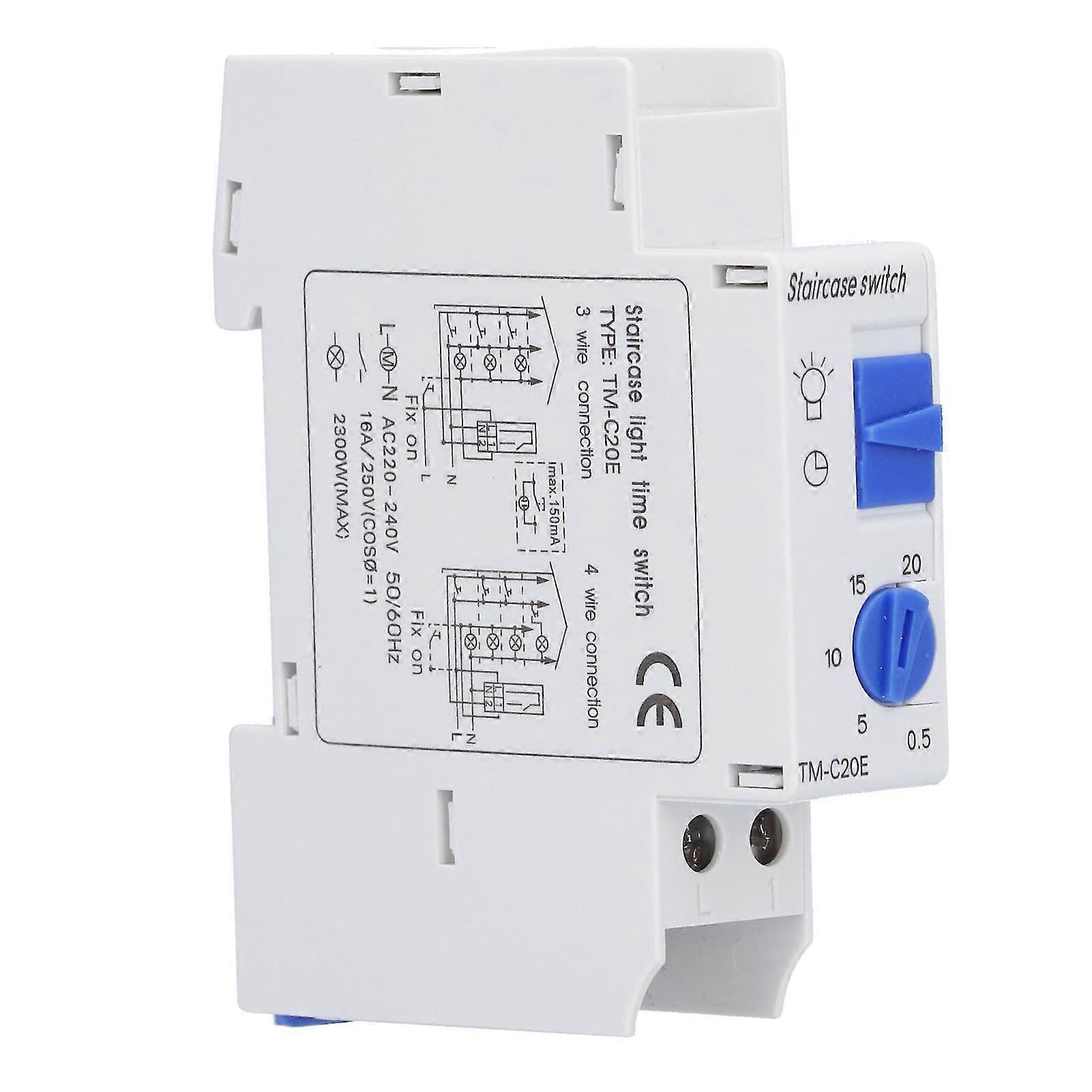 220V Time Switch Mechanical Adjustable Light Control Timer with 20 Minutes Interval TMC20E