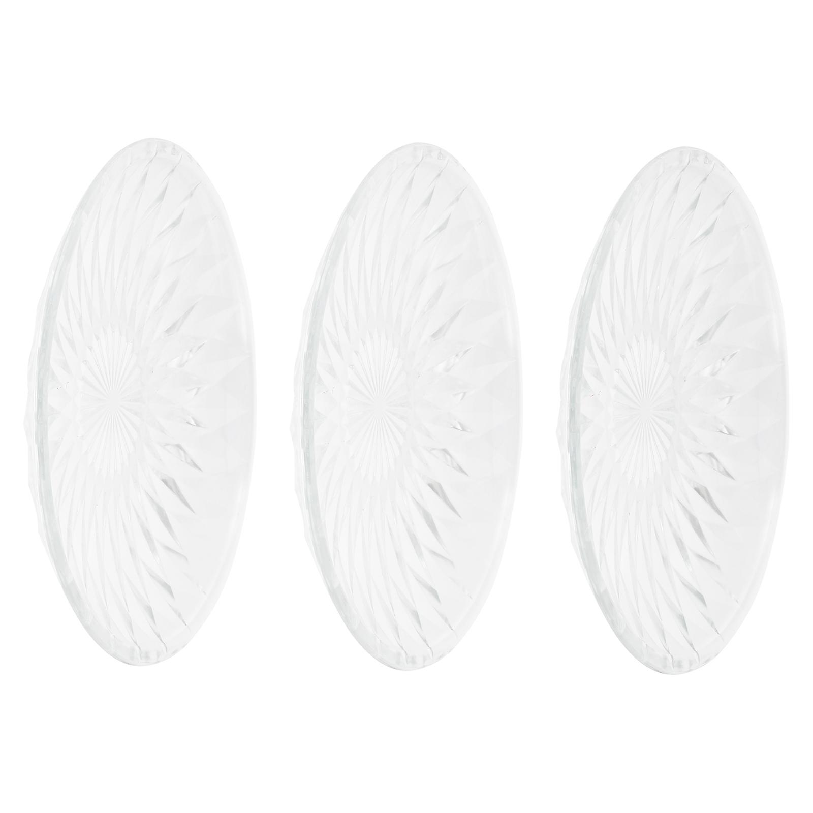 Zero Food Fruit Snack Plates Glass Storage Trays for Home 3Pcs Set