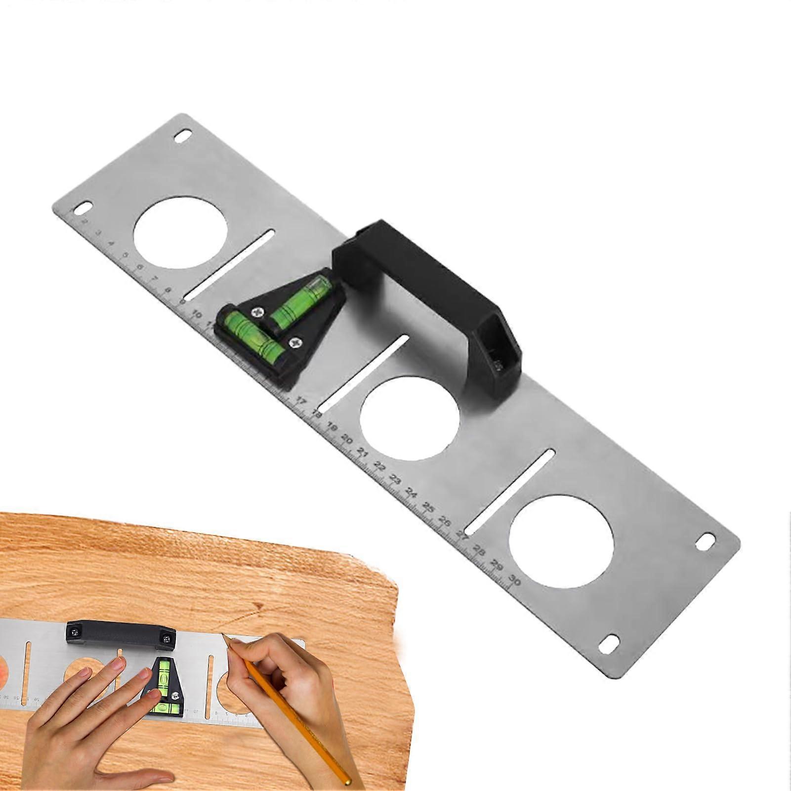Slotted Measuring Tool Wire Drawing Ruler Precision Hole Gauge Machinist Holes 14.17 X 3.54 Inches Scribing